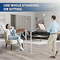 Vista 2 de FAHKNS Soporte de libro para lectura, soporte multifuncional para leer con plataforma de madera y clip elástico para libros, adecuado para guardar