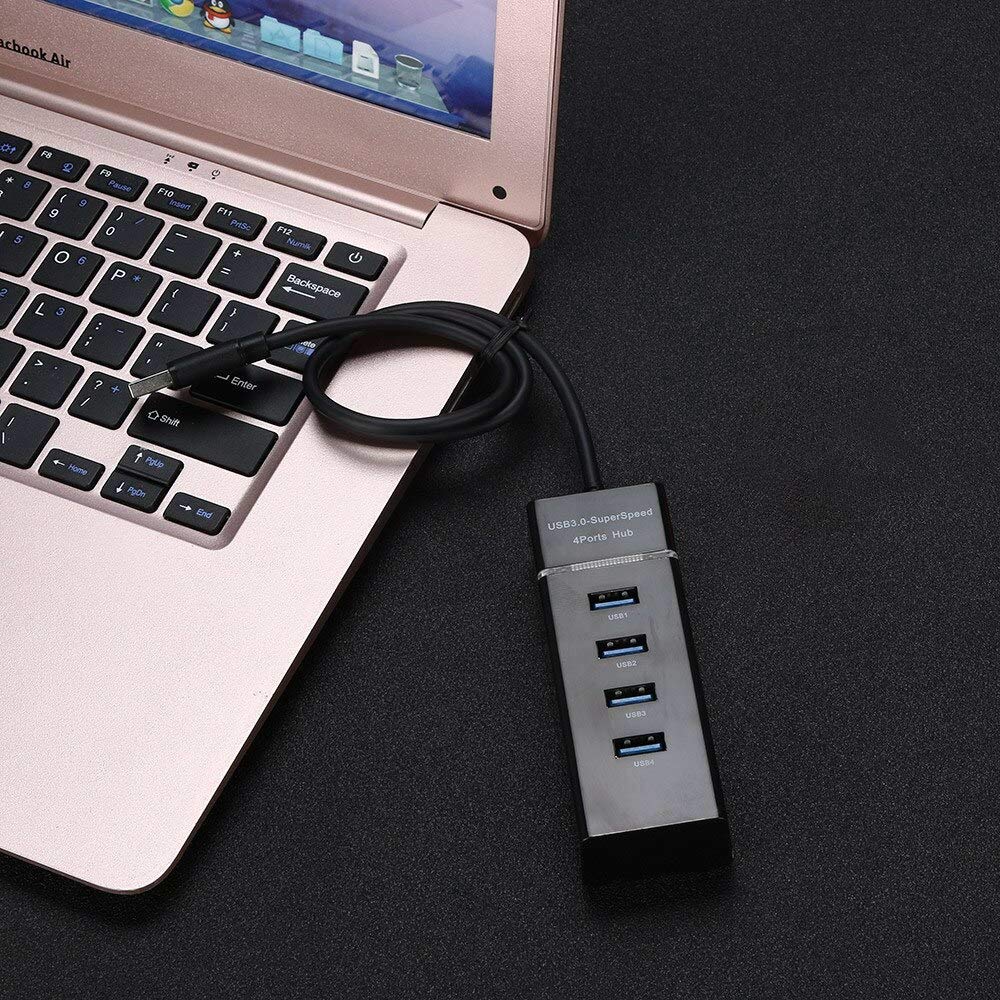 Rocketkart USB 3.0 Hub 4Port with Cable, HighSpeed USB Splitter
