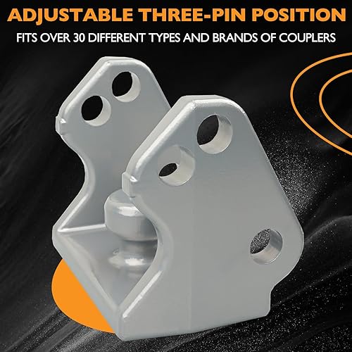 Miniatura 3 de HQPASFY Cerradura de Enganche de Remolque, Cerradura de Acoplador con Pasador, Modelo de Cerradura de Acoplador Tl-33, Se Ajusta de 2" a 2-516" -