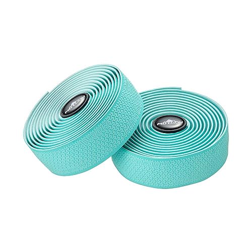 VXM Cinta para manillar de bicicleta, cinta de barra de bicicleta de carretera, piel sintética + EVA, agarre para mango de ciclismo, 2 rollos (azul