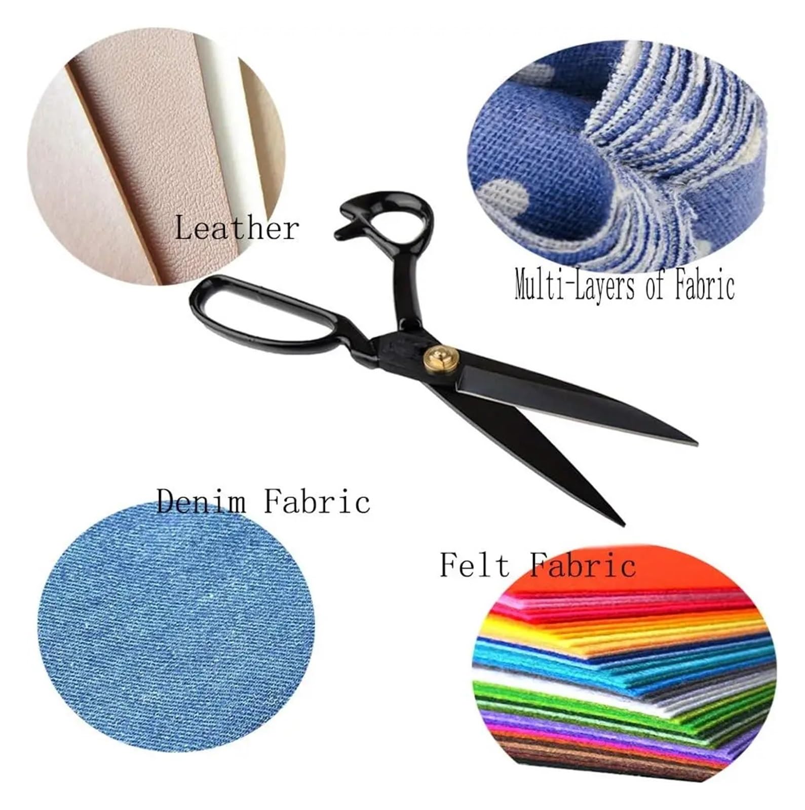 Tijeras de sastre for cortar tela for cuero, tijeras costura afiladas for el hogar(10 inch)