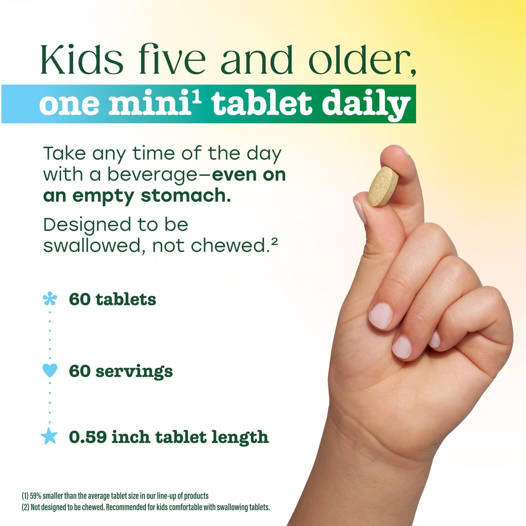 MegaFood Kids One Daily Multivitamin with 21 Key Nutrients, 60 Mini Tablets — Amazon image 6