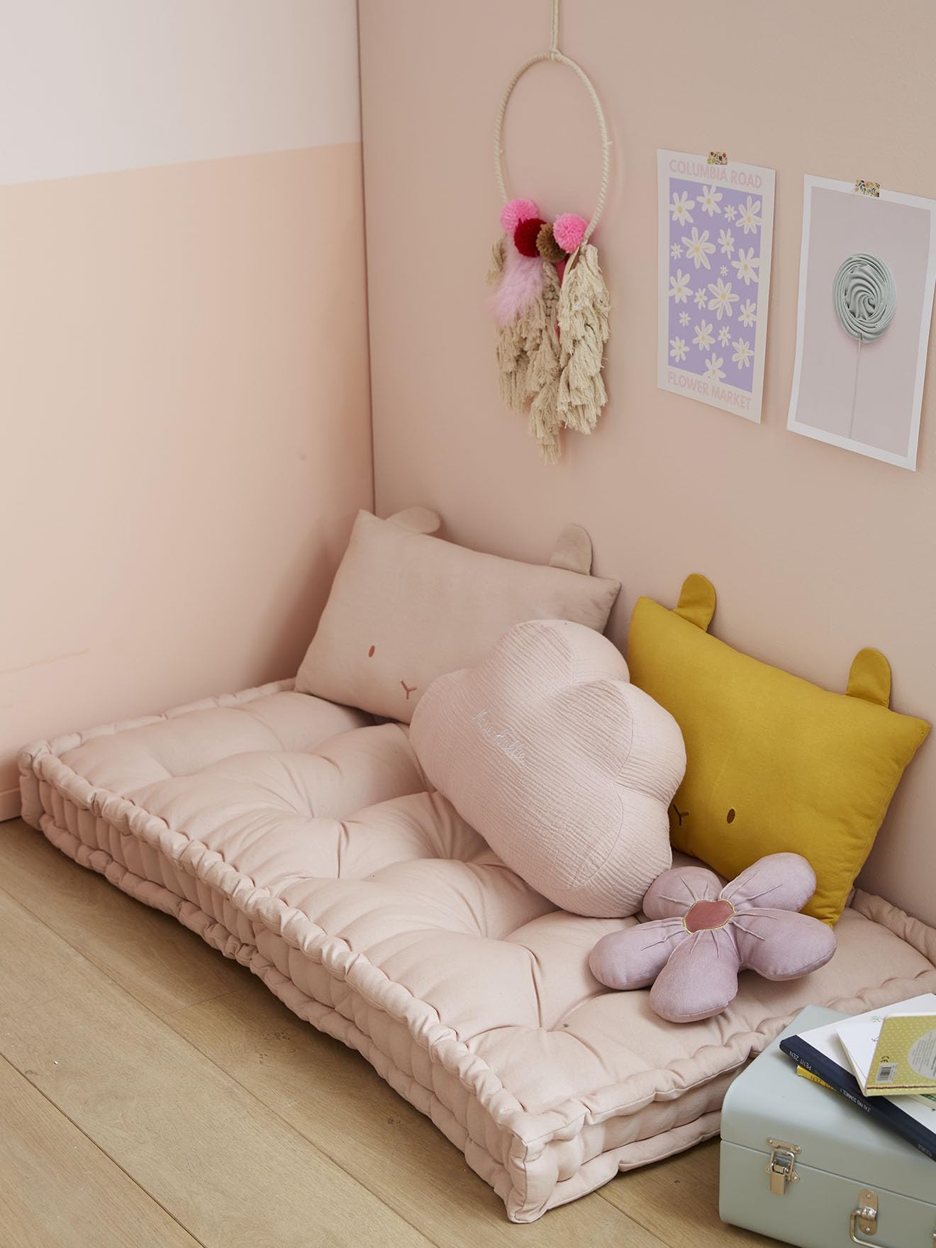 Vertbaudet Kinderzimmer Bodenmatratze Oeko-Tex pfirsich 60X120