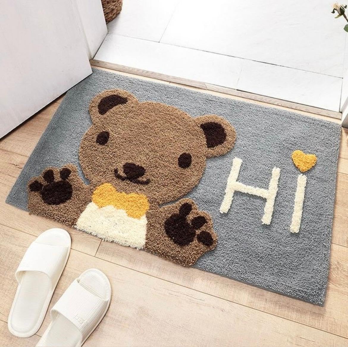 Cute Pink Bunny Bath Mat - Non-Slip & Washable -15