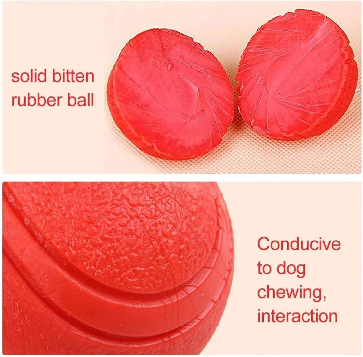 Solid Rubber Balls Bouncy Ball Bite Resistant Indestructible Dog Training Interactive Ball