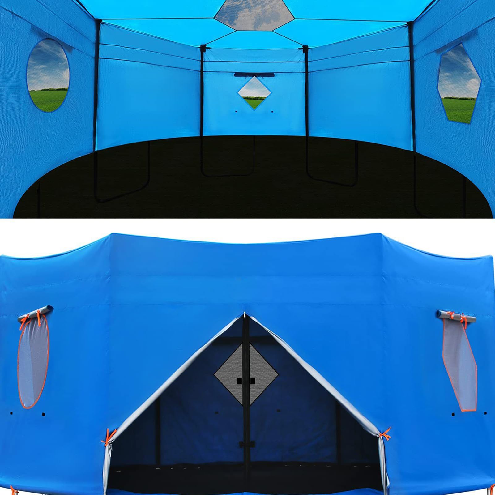 Cubierta de sombra para trampolín – Accesorios para trampolín – Cubierta impermeable resistente al para jardín, camping, parque de juegos y protección solar de verano