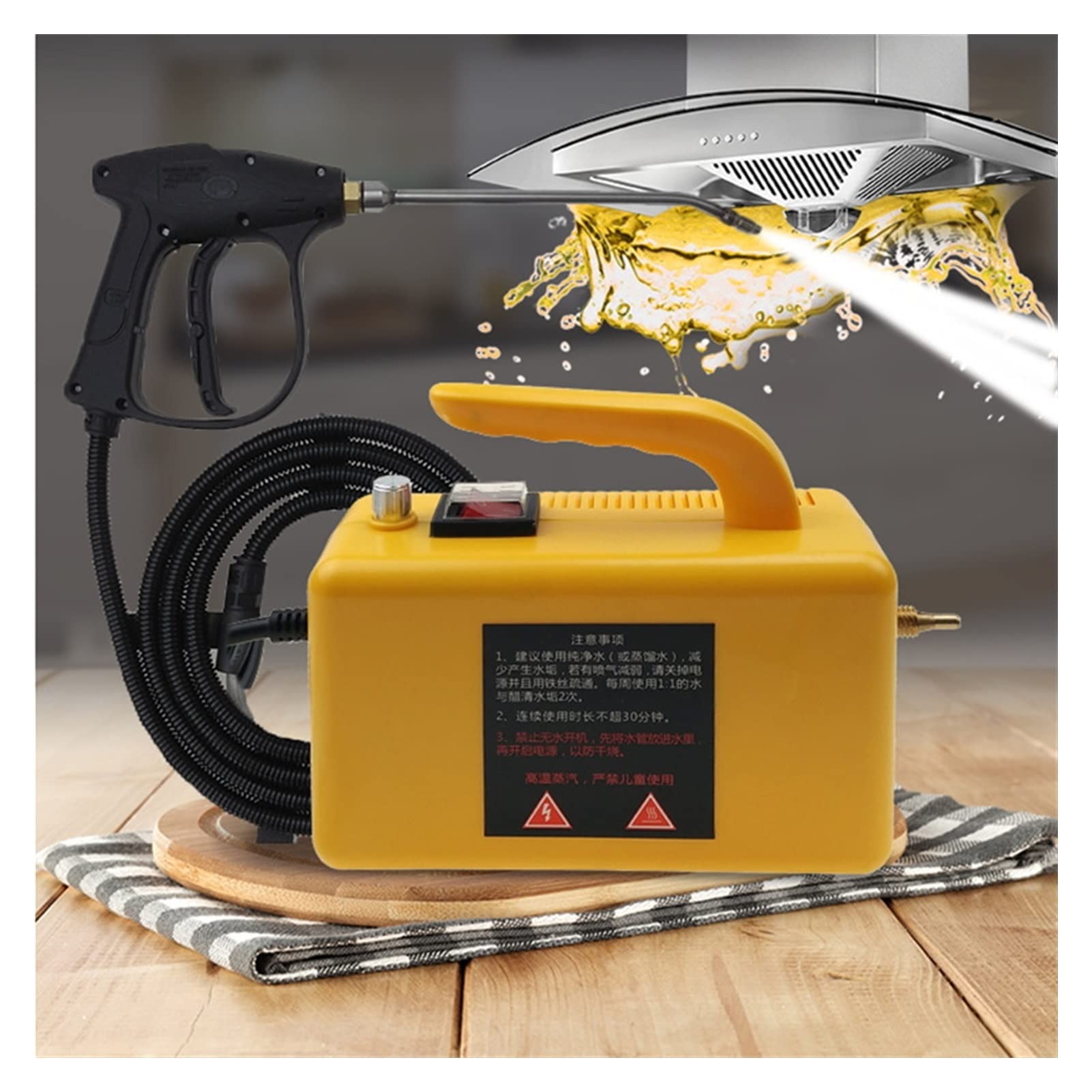Osciloscopio, Casera eléctrica de limpiador vapor Capucha Aire acondicionado Cocina Máquina limpieza móvil 110 / 220V Bombeo Desinfector esterilización(Black basic,110)