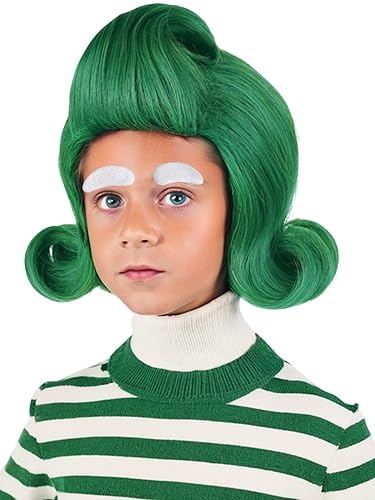 Vista 191 de Pelucas de sirena para niños y niñas, 21 pulgadas de largo, rizadas, color rojo oscuro, peluca de onda de sirena con clip de estrella de mar