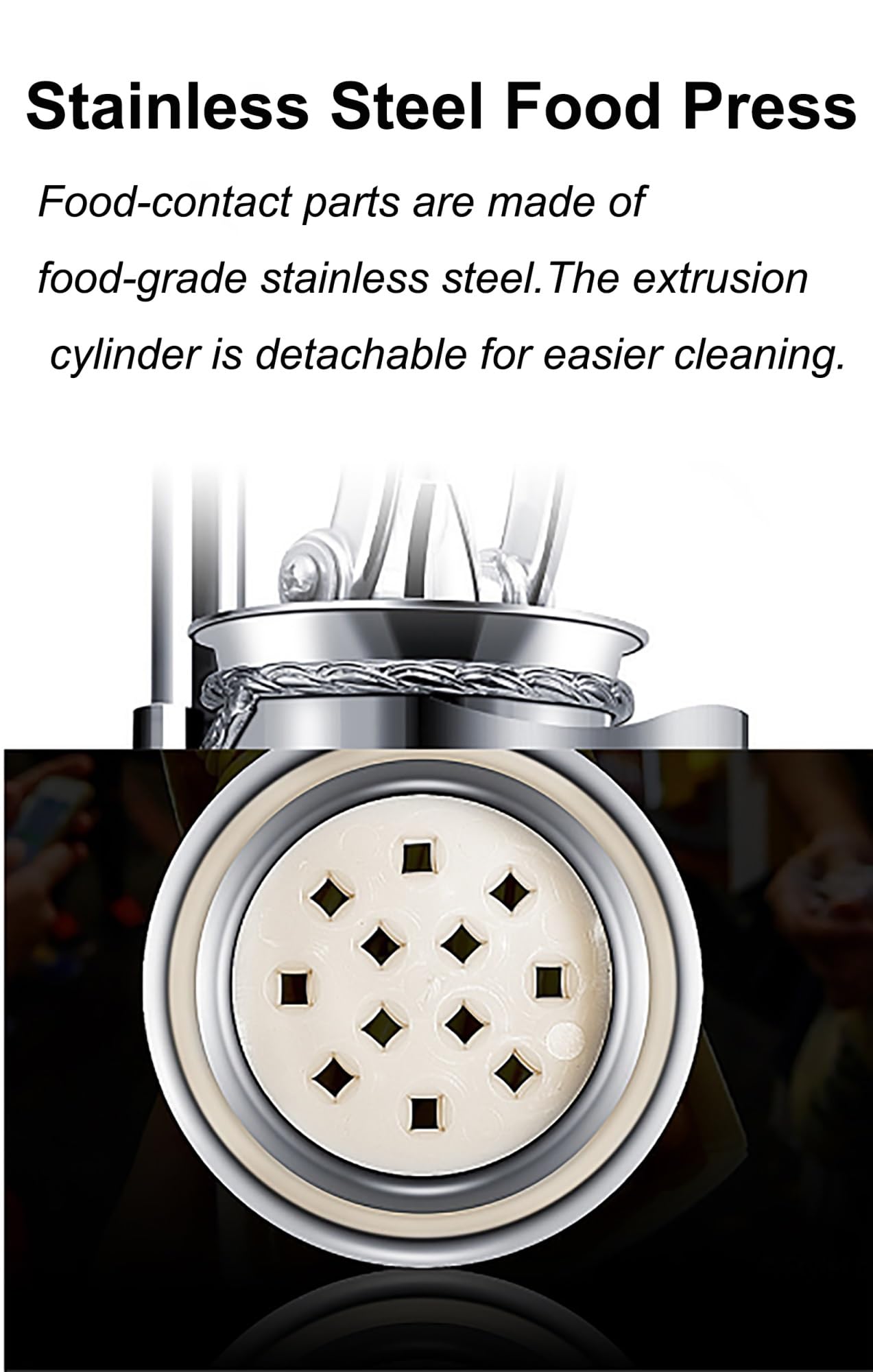 Friggitrice francese in acciaio inox, strumento manuale per una produzione rapida, per creare facilmente patatine fritte croccanti da purè di patate per ristoranti e da asporto