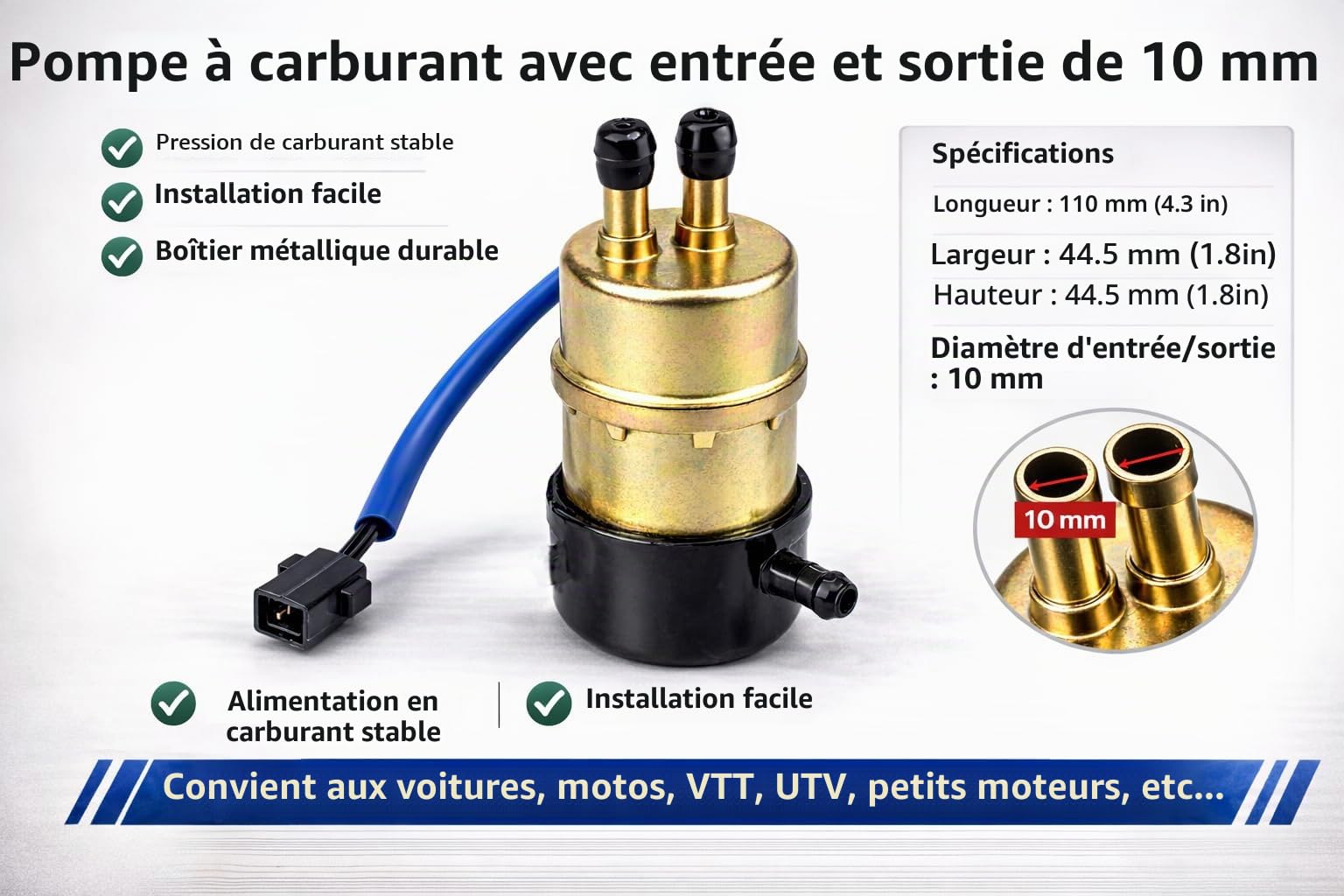 Neuf Moto Pompe à Essence pompe à carburant Fuel pumps pour 16710MAY305 Fuel Pump XRV-750 Africa Twin