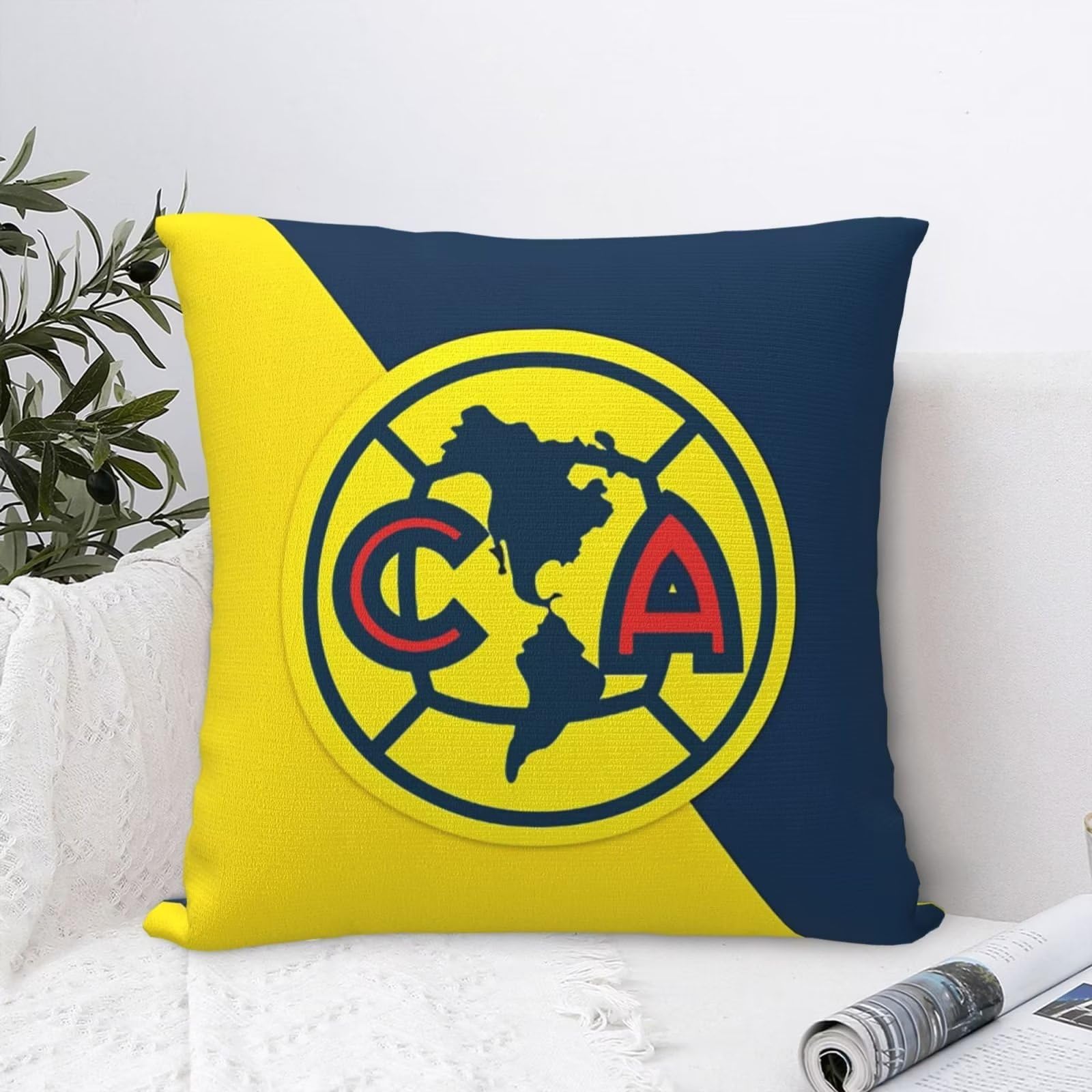 Pillow Case Club Pillow America for Bed Couch Sofa Pillow Car Chair Pillow Throw Customized Living Room Gift Pillowcase 22x22Inch