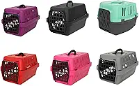 Caixa de Transporte para Cães e Gatos Luxo – Montagem Fácil – Caixa Transportadora ideal para Viagem e Veterinário, Novo Fechamento Sem Parafuso, Prático, Seguro e Confortável (Cinza, N1)