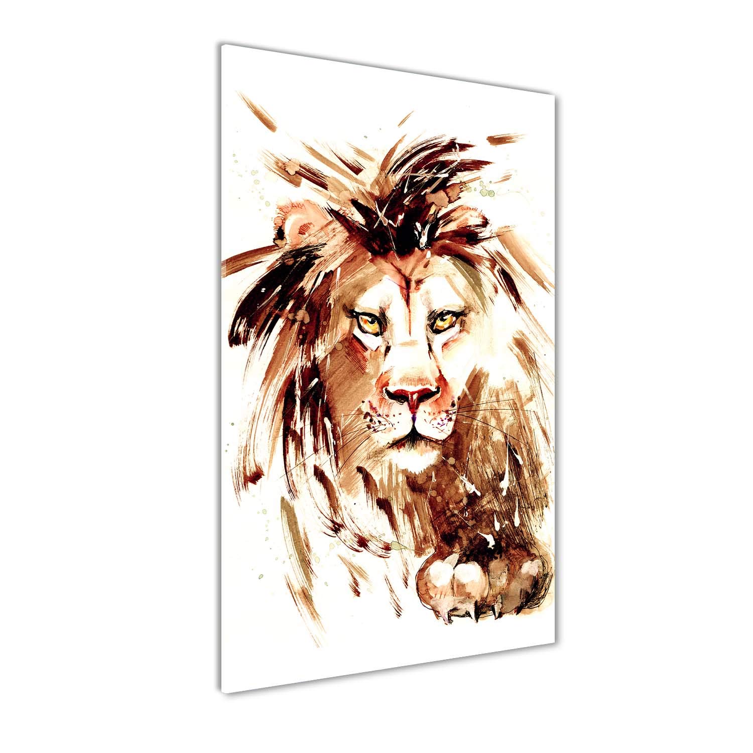 Mural art en verre acrylique Tulup 60x120 cm - Grand tableau déco sans cadre Lion