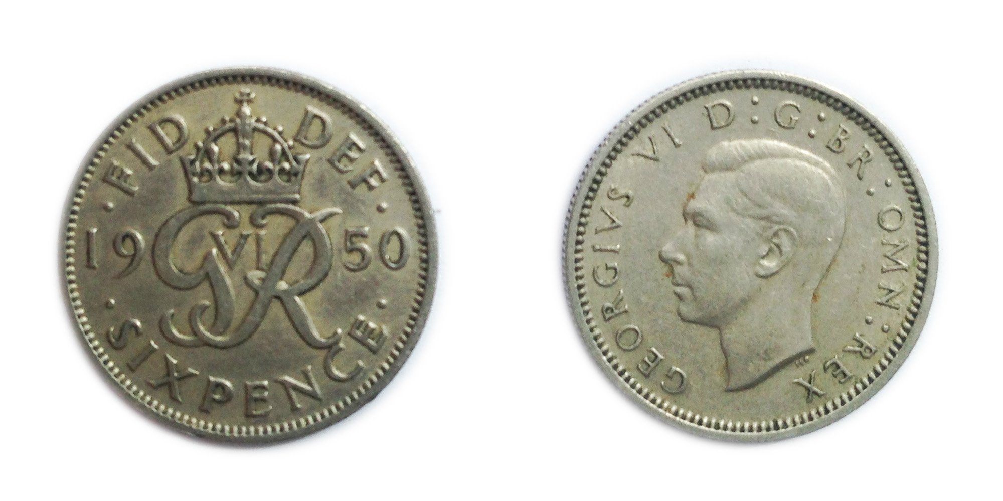 Amazon.co.jp: コレクターのためのコイン-回付英国の1950ジョージVI六ペンス/シックス・ペンス6Pコイン/イギリス : おもちゃ