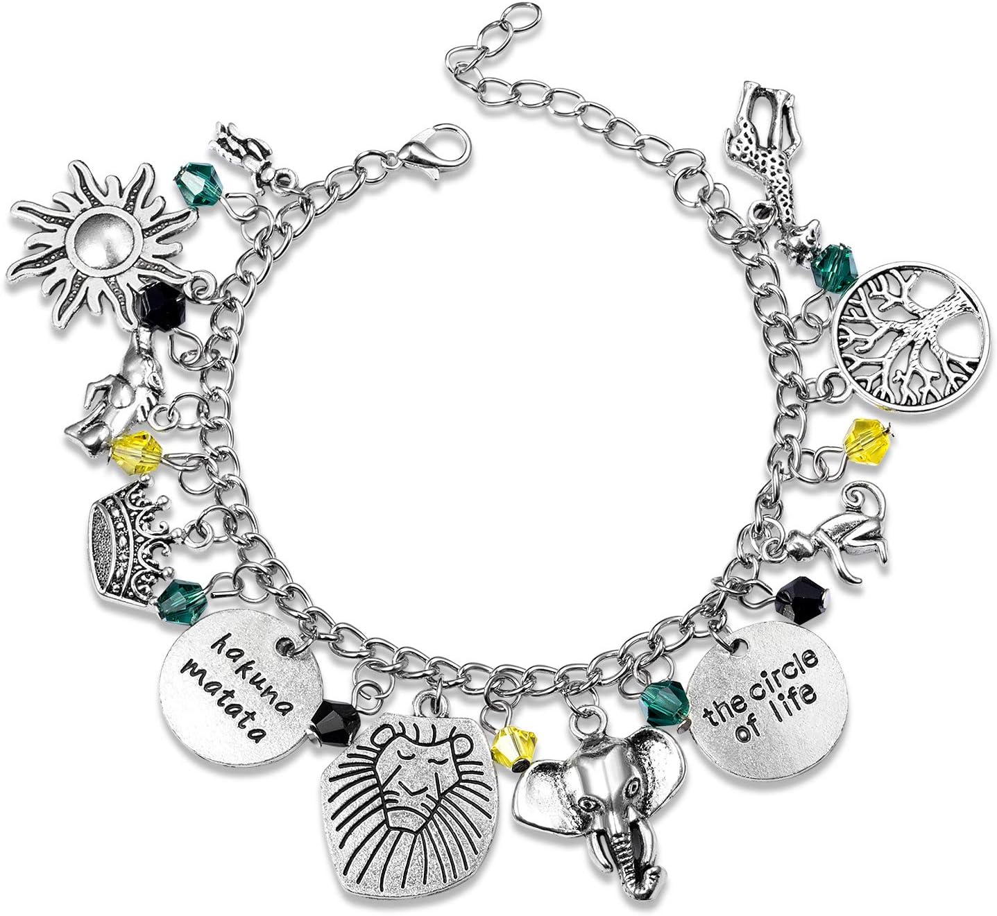 Charm Bracelets Themed Friendship Bracelet, 8-Inch Adjustable, Birthday Gift For Teens Girls