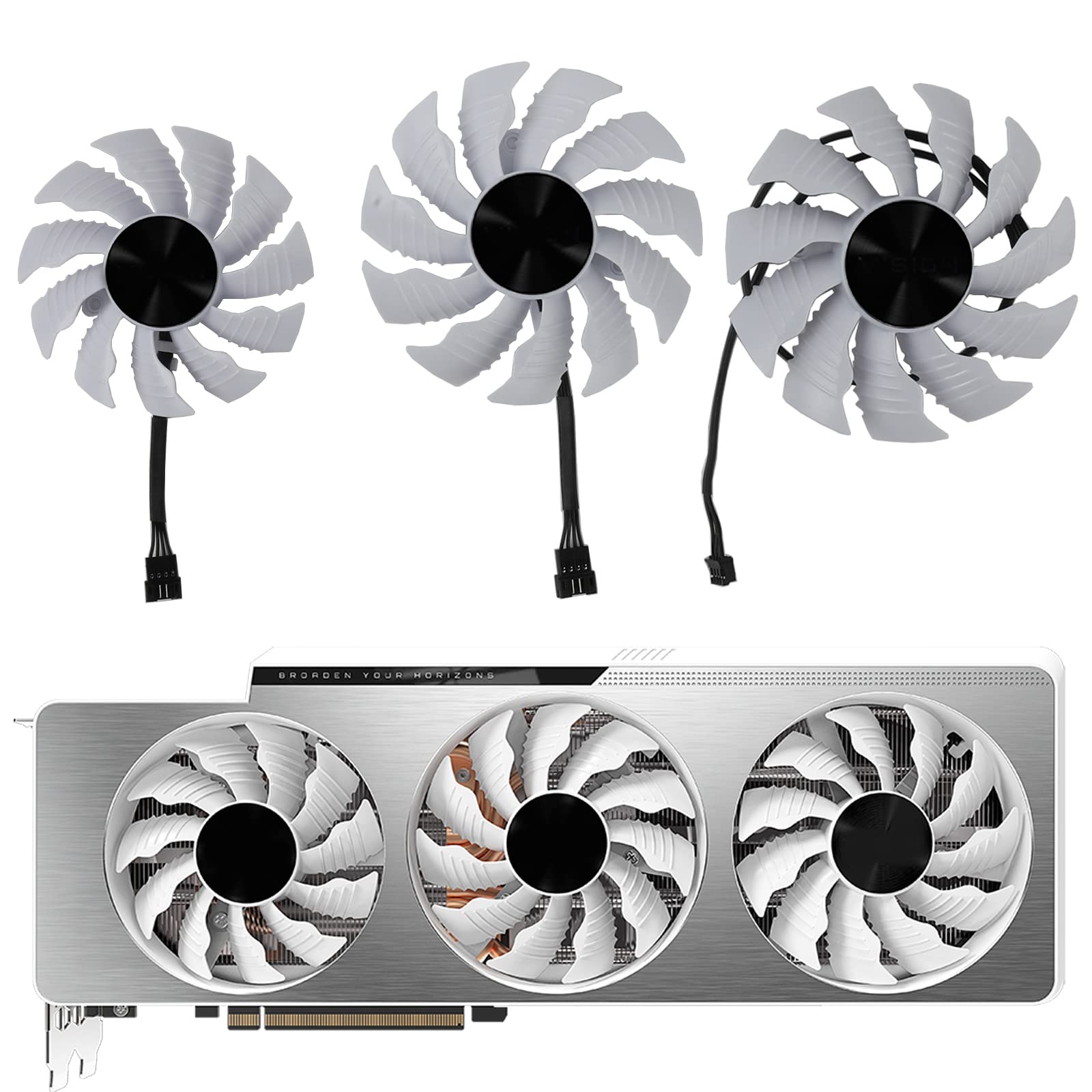 Coolerage 82mm 4Pin DC 12V 0.55A PLA09215S12H RTX3070 RTX3080 RTX3090 Graphics Card Fans for Gigabyt