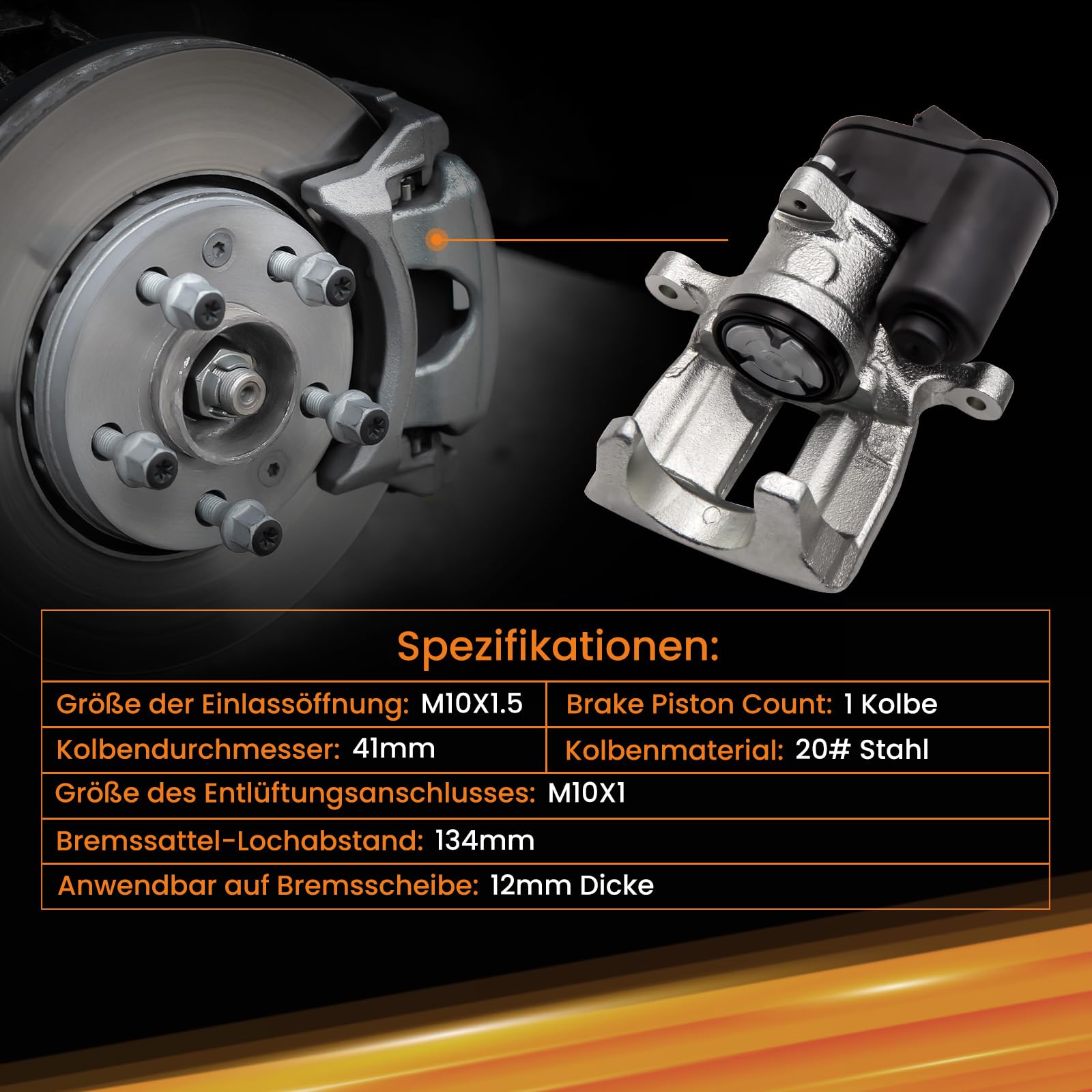 maXpeedingrods 2x Bremssattel Hinten für Passat 3C2 CC 5N0615403 5N0615404