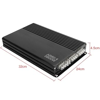 YaeCCC 5800W 12V 4 Channel Car Amplifier Stereo Audio Super Bass Power Subwoofer Amp