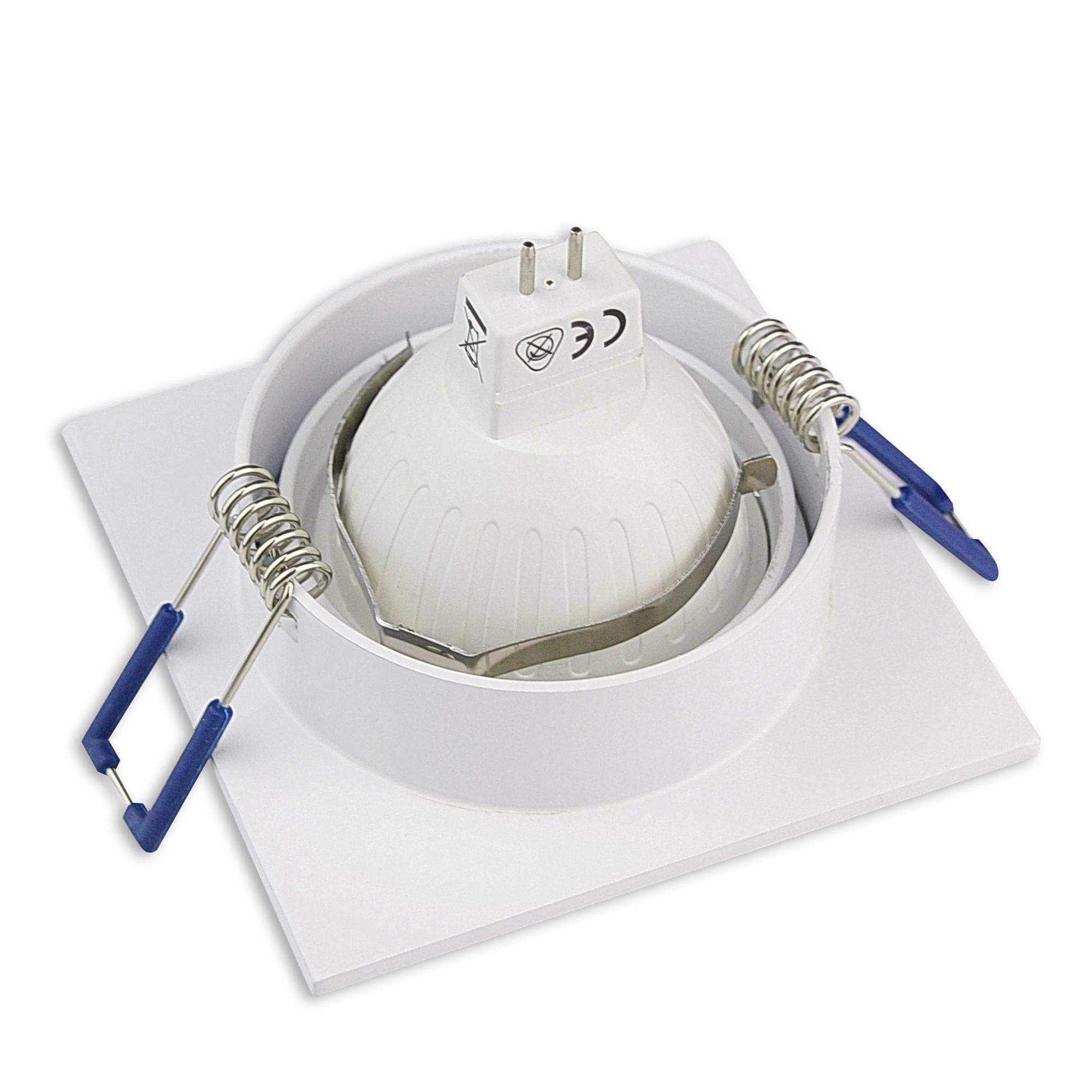 Foco Empotrado LED 9W GU10 - Blanco Neutro, IP44, Para Baño/exterior, Agujero 55mm