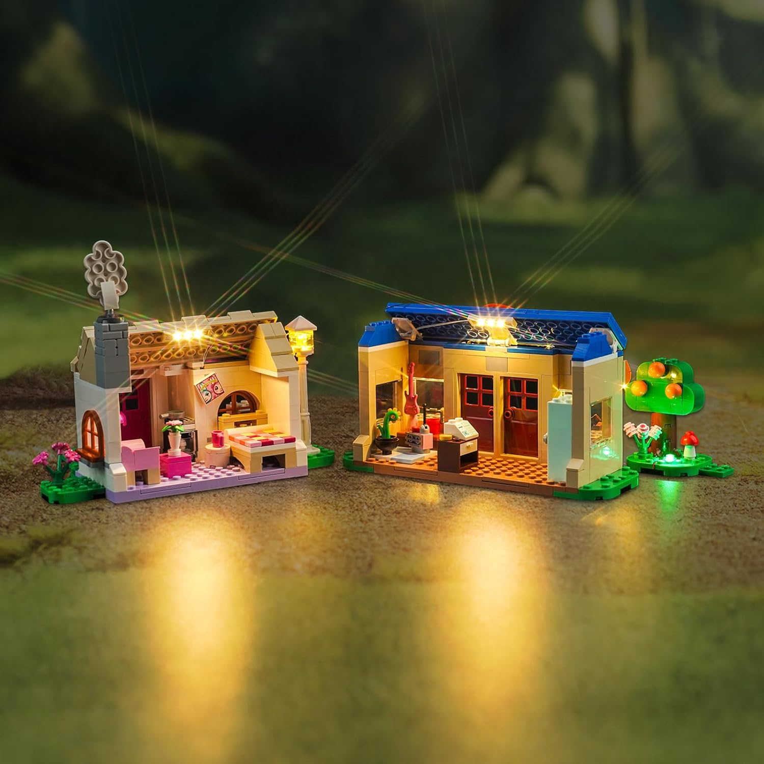 BrickBling LED Light Kit Compatible with L-e-g-o Animal Crossing Nook’s Cranny & Rosie's House, Creative Light Compatible with L-e-g-o 77050-No Model Included