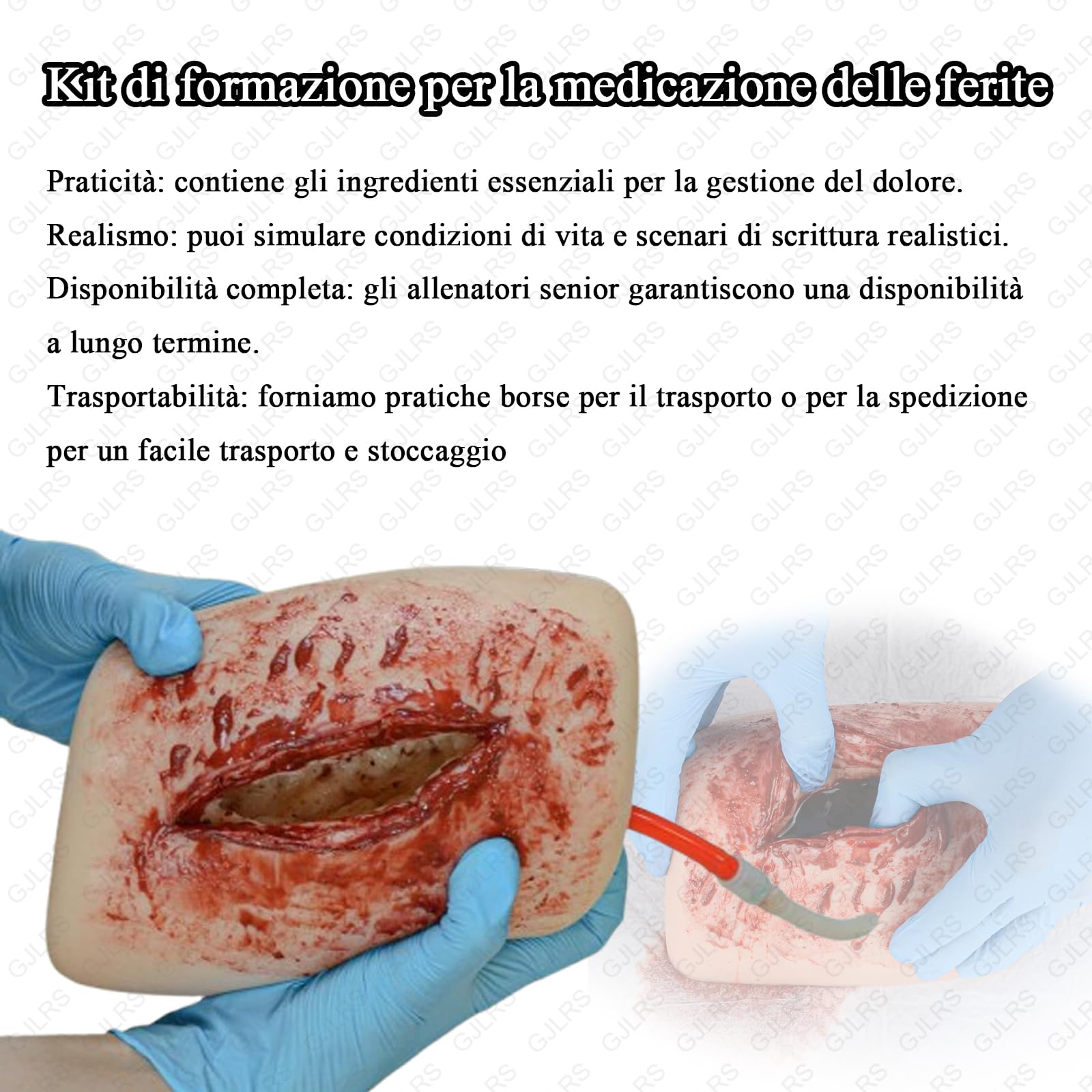 Kit Di Formazione Stop The Bleed, Kit Di Formazione Per La Medicazione Delle Ferite, Modello Di Simulatore Di Ferite, Materiali Ecocompatibili, Reali E Sicuri, Formazione Per La Medicazione Delle Feri