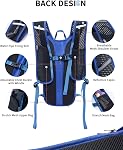 Blue Quartz Hydration Backpack with 2L Water Bladder, Hiking Water Backpack for Women Men, Lightweight Cycling Daypack with Phone Pocket & Helmet Net Bag, Hydration Pack for Biking, Running, Skiing