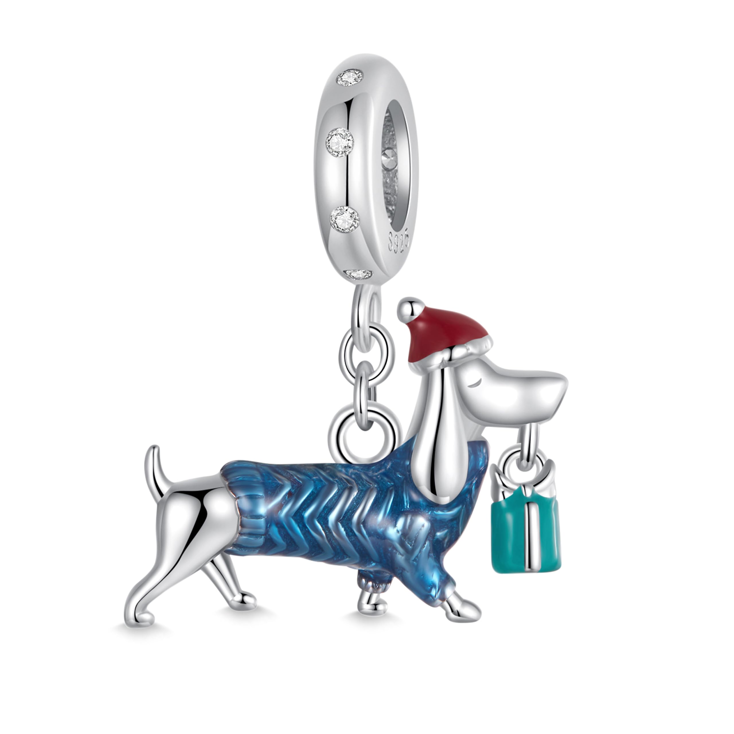 GNOCE Christmas Charm Sterling Silver Pendant Bead