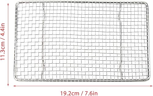 Miniatura 3 de TOPINCN Rejilla para parrilla Rejilla Rejilla de Rejilla Segura Trampa de grasa de cocina Rectangular Red de parrilla de acero inoxidable Estante de