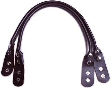 Wento Pair 0.4 Wide 21.6 Inch Handbag Handles,Genuine Leather Handles,Cowhide Leather Strap for Handbag,Cowhide Leather Handbag Handles, WT09 Dark Brown