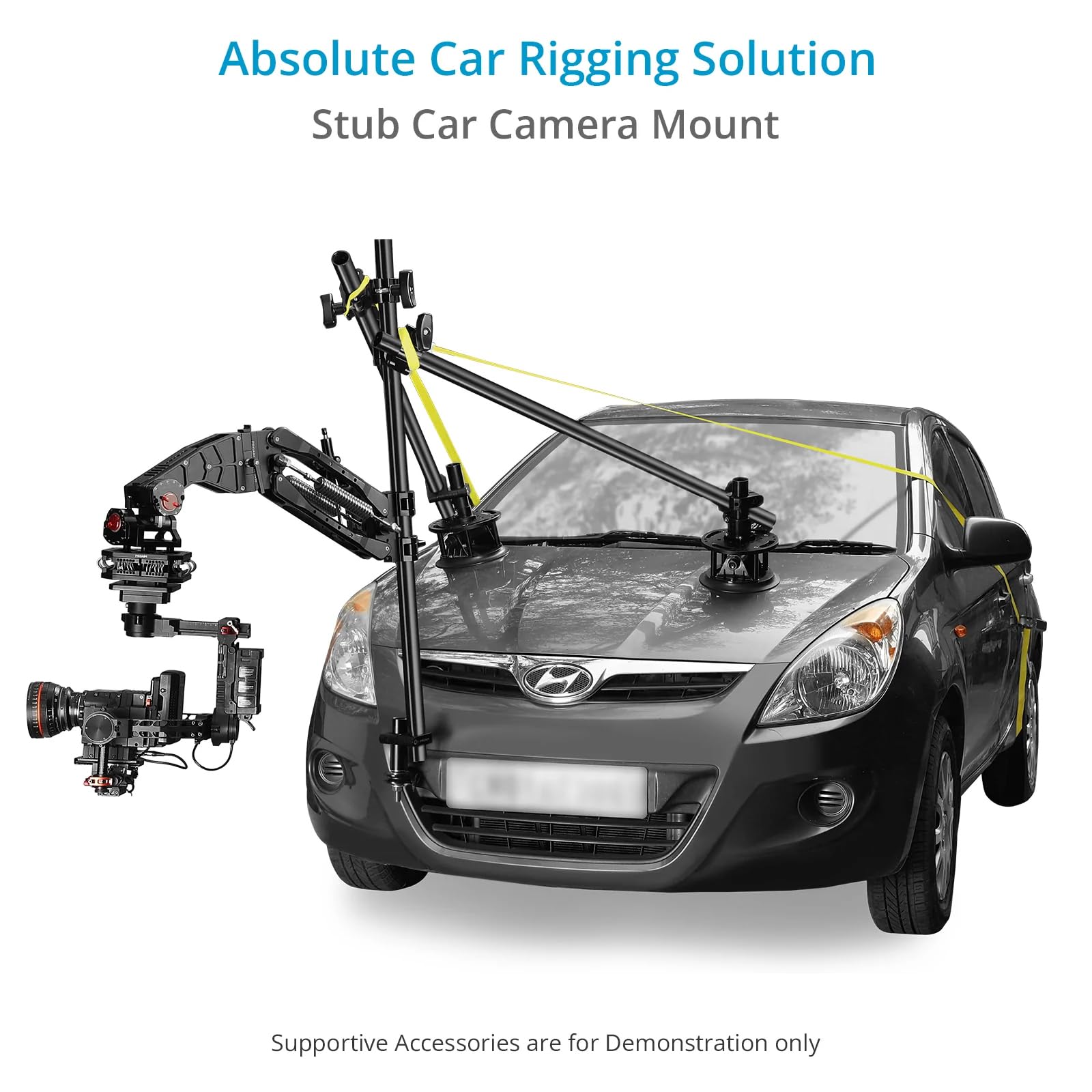PROAIM Horizon supporto per telecamera a ventosa per auto e veicoli| Gambe telescopiche per rapide montaggio, dotato di corde di sicurezza (G-HRZN-01