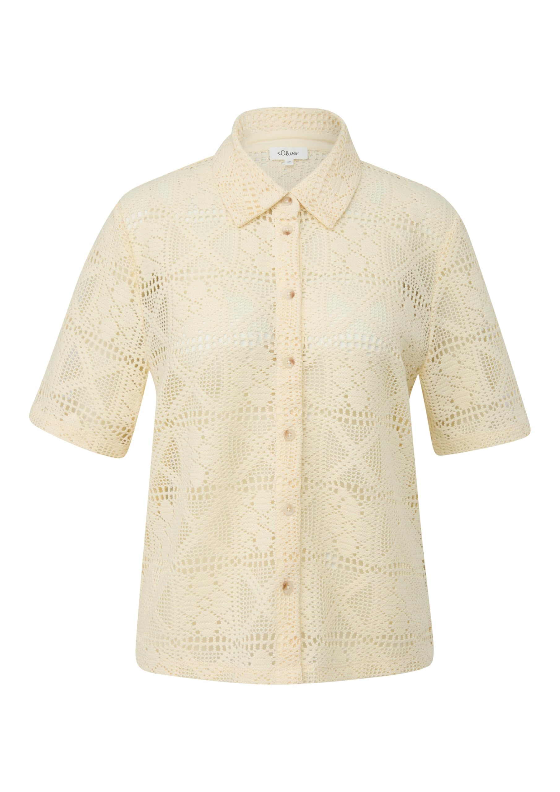 s.Oliver 2178643 Polo con Pizzo all'Uncinetto Donna (Pacco da 1)