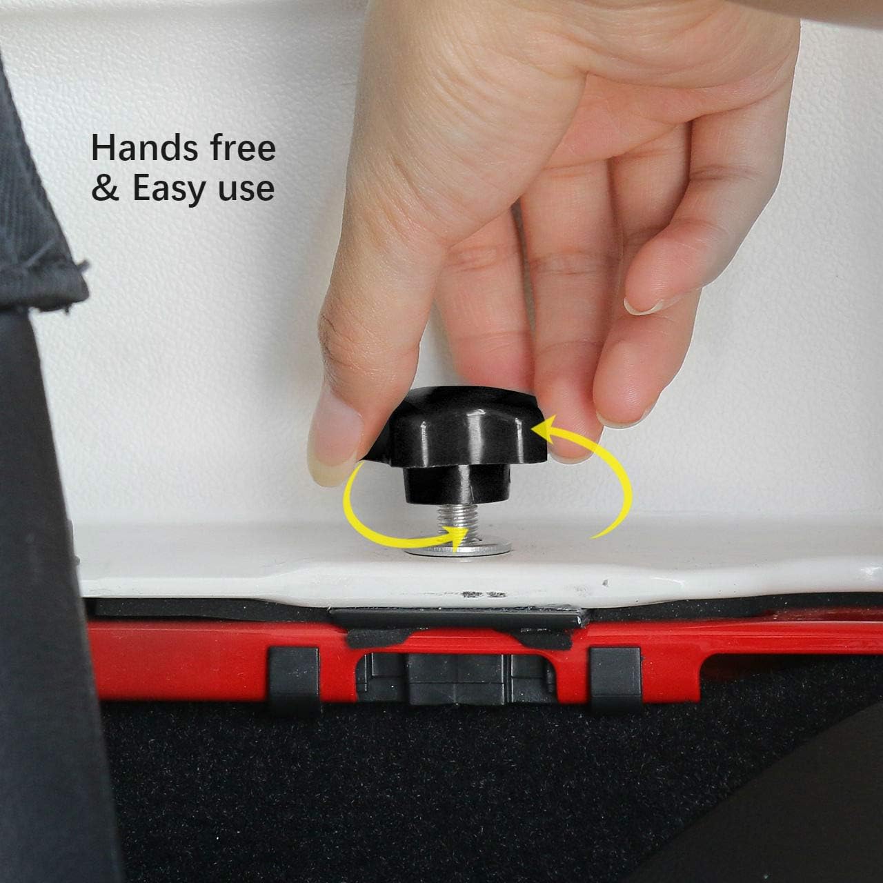 JeCar 6 Hardtop Quick Removal Bolts Thumb Screws Compatible with Jeep Wrangler 2007-2023 JK JL Sports Sahara Freedom Rubicon X 2/4 Door Accessories, Black
