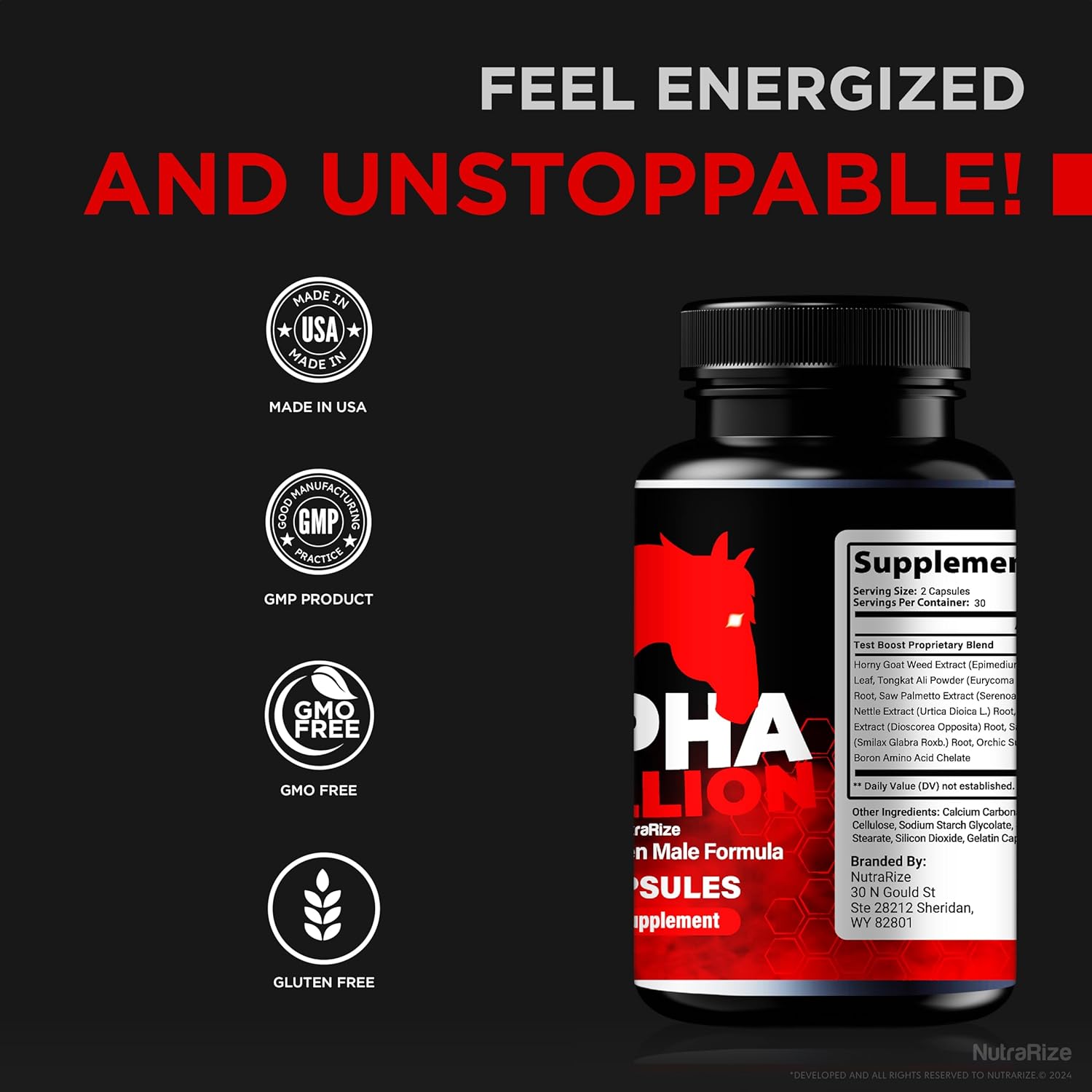 (2 Pack) Alpha Stallion Pills For Men, Daily Nutrition Formula for Male Performance and Confidence, All Natural Alpha Stallion Capsules to Support Overall Health, Official AlphaStallion (120 Capsules)