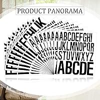 Vista 3 de 8 hojas de calcomanías de vinilo del alfabeto, impermeables, autoadhesivas, letras para pósteres, tablones de anuncios, buzón de correo, decoración