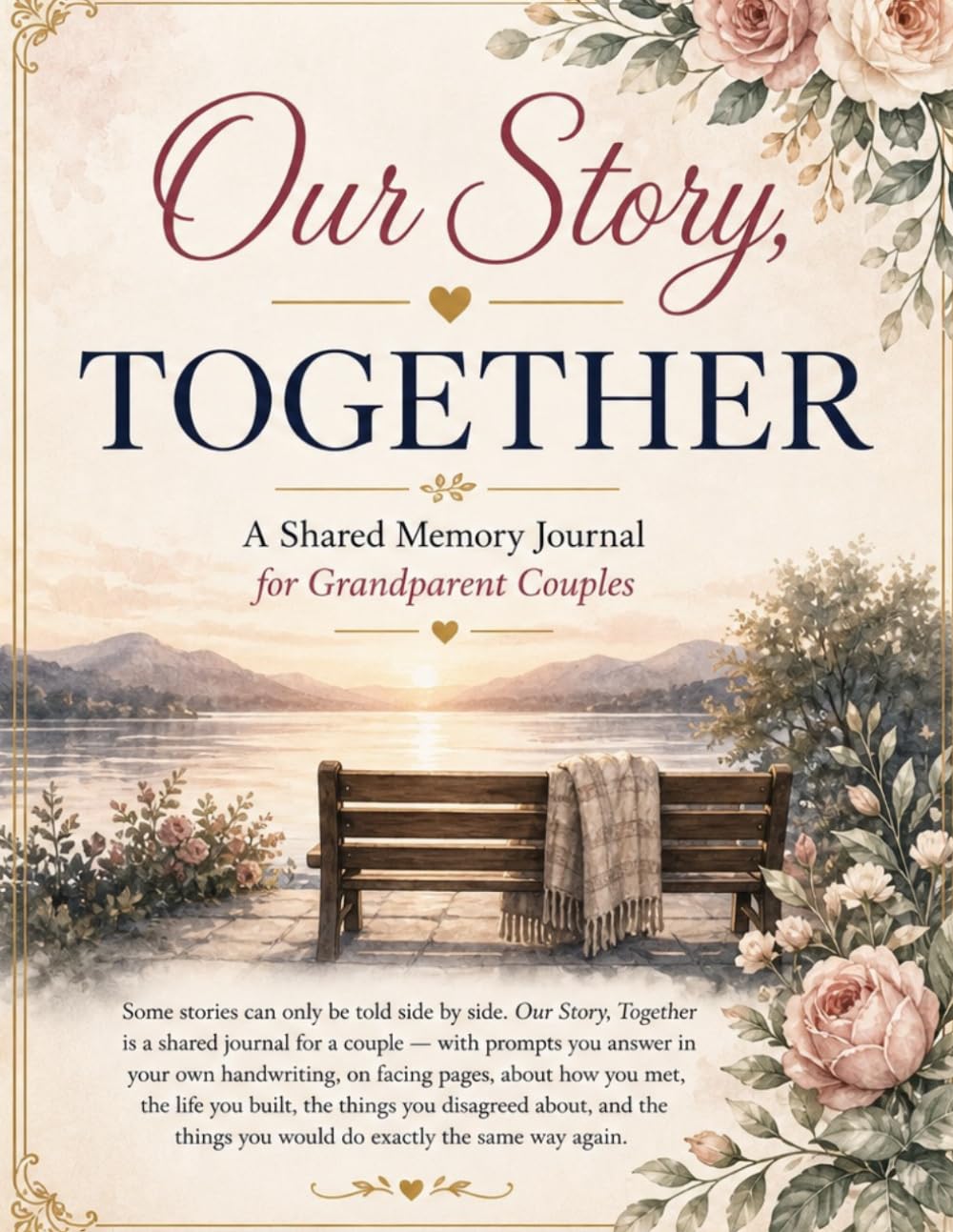 Our Story, Together: A Grandparents' Shared Memory Journal with 200+ Writing Prompts -His Answer and Her Answer on Every Page - Large Print Keepsake Anniversary Gift