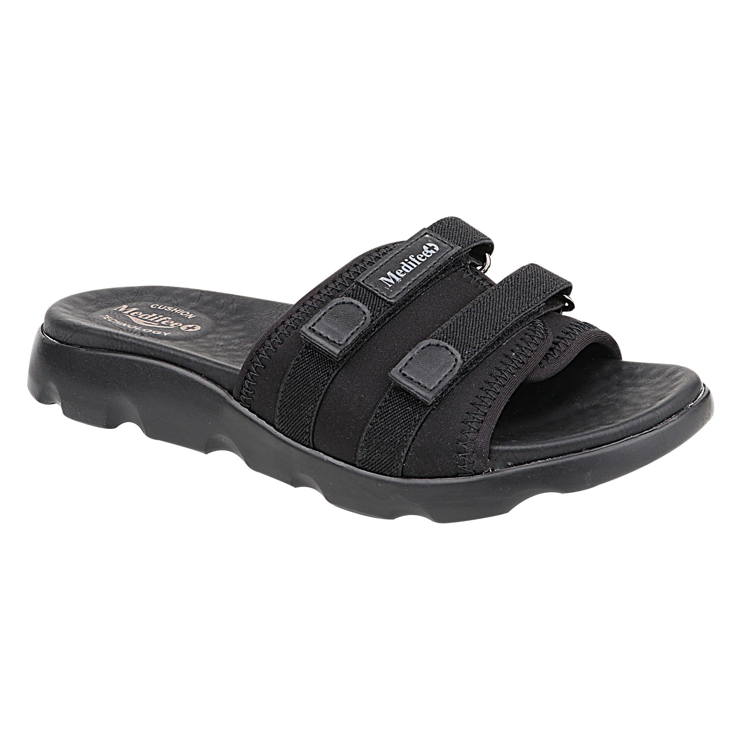 Medifeet Womens Slide Sandals (BLACK, numeric_8) (B0C6697PPV) Amazon Price History, Amazon Price Tracker