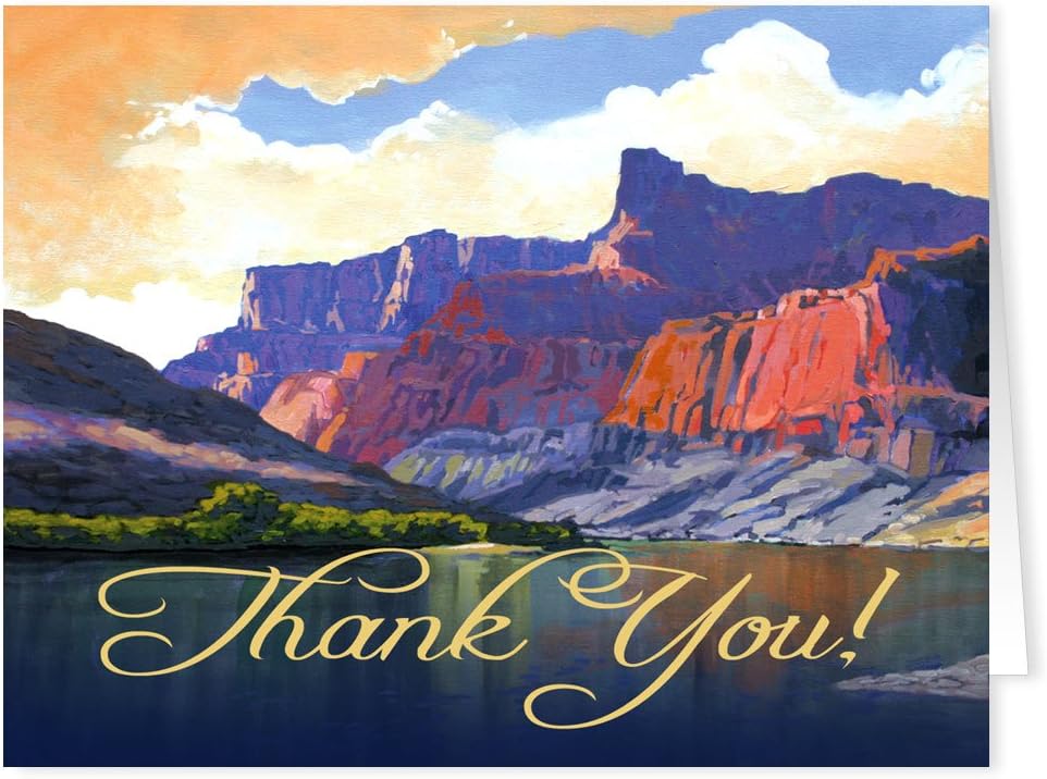 Canyon Thank You Note Card - 12 Boxed Grand Canyon Cards & Envelopes