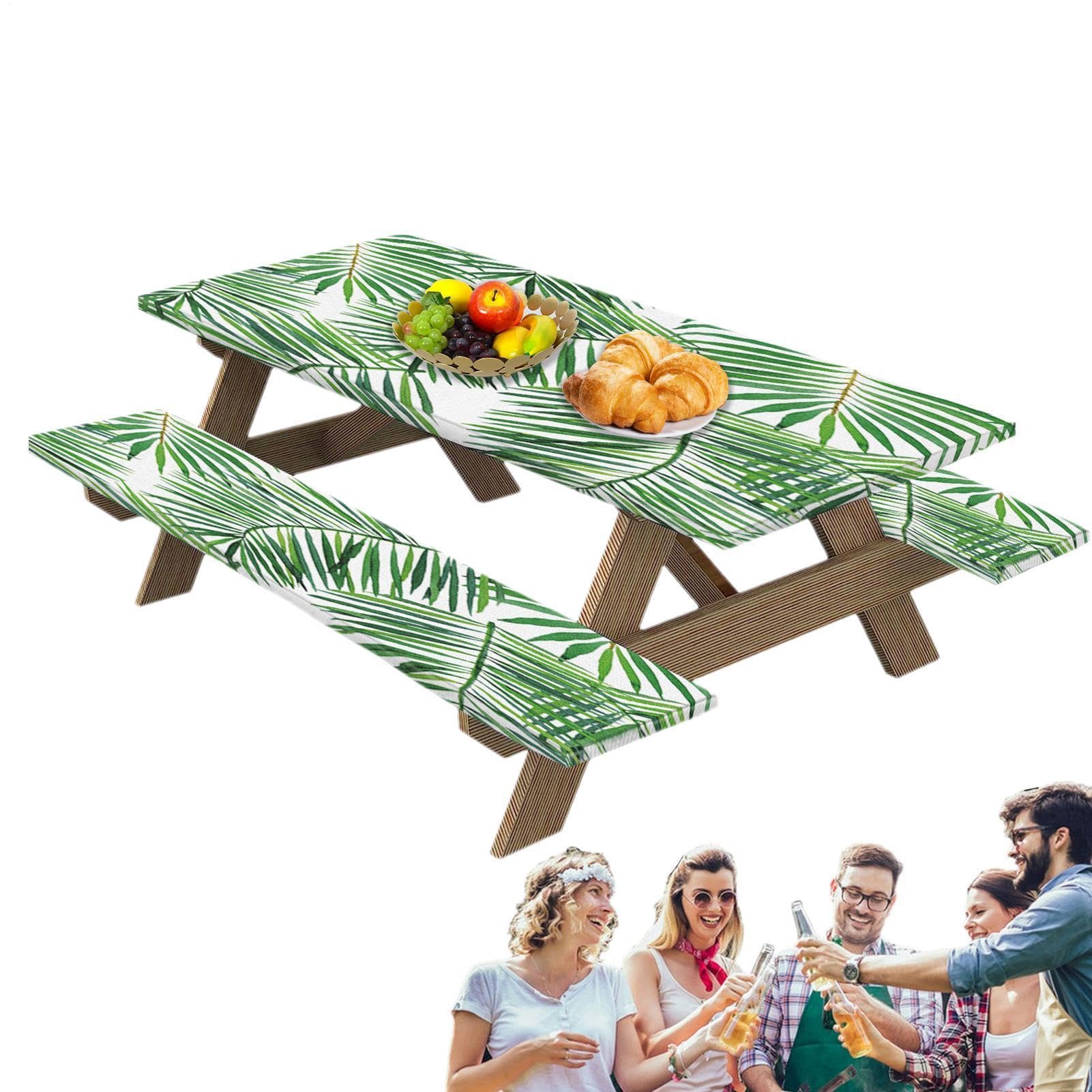Housse de Table de Pique-Nique Anti-Vent pour Éviter les Nappes qui S'envolent