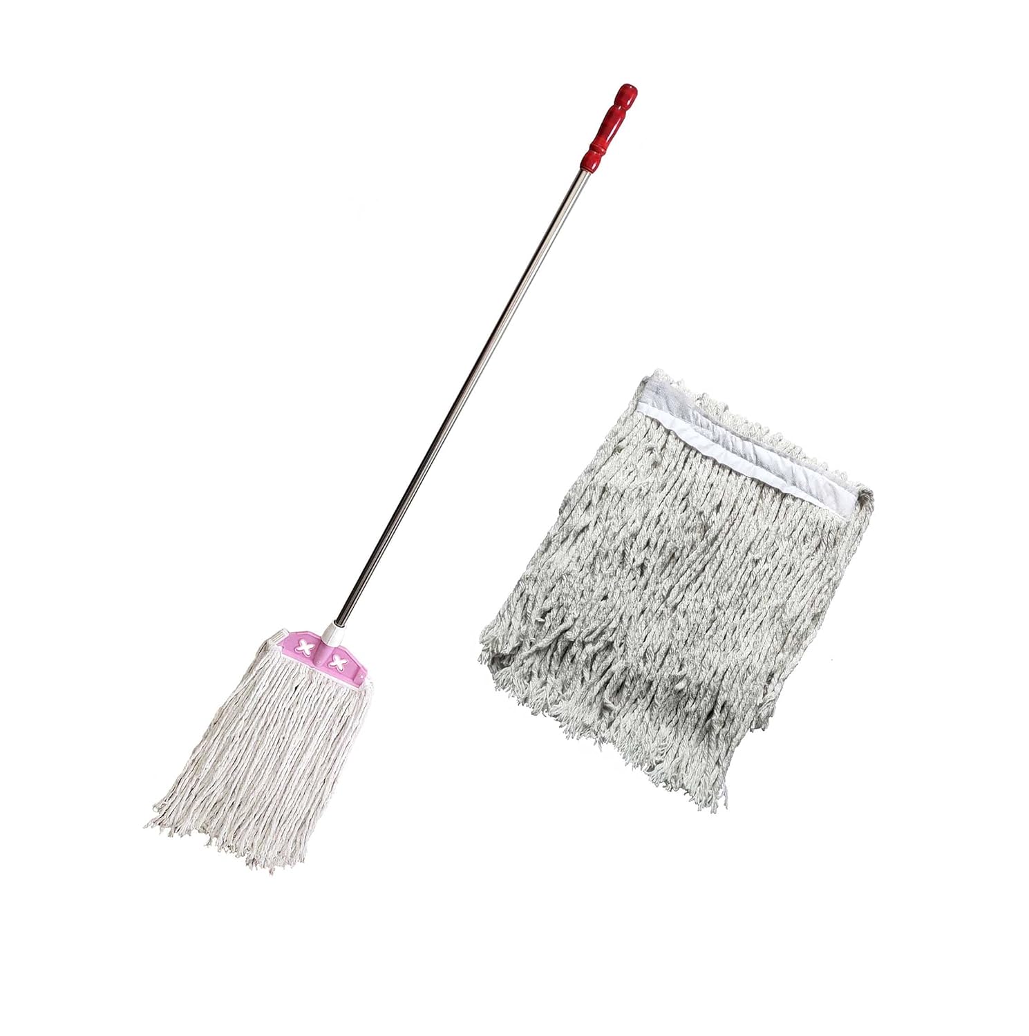 Stainless Steel Rod and Strong Lock Plastic Mop Cleaning 100 Cotton
