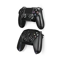 Vista 9 de BRAINWAVZ 2 Pack Metal Controller Holder Stand Wall Mount for Xbox, PS5, PS4, PC & More Gaming Accessories, Adhesive & Screw Universal Fit (Black)