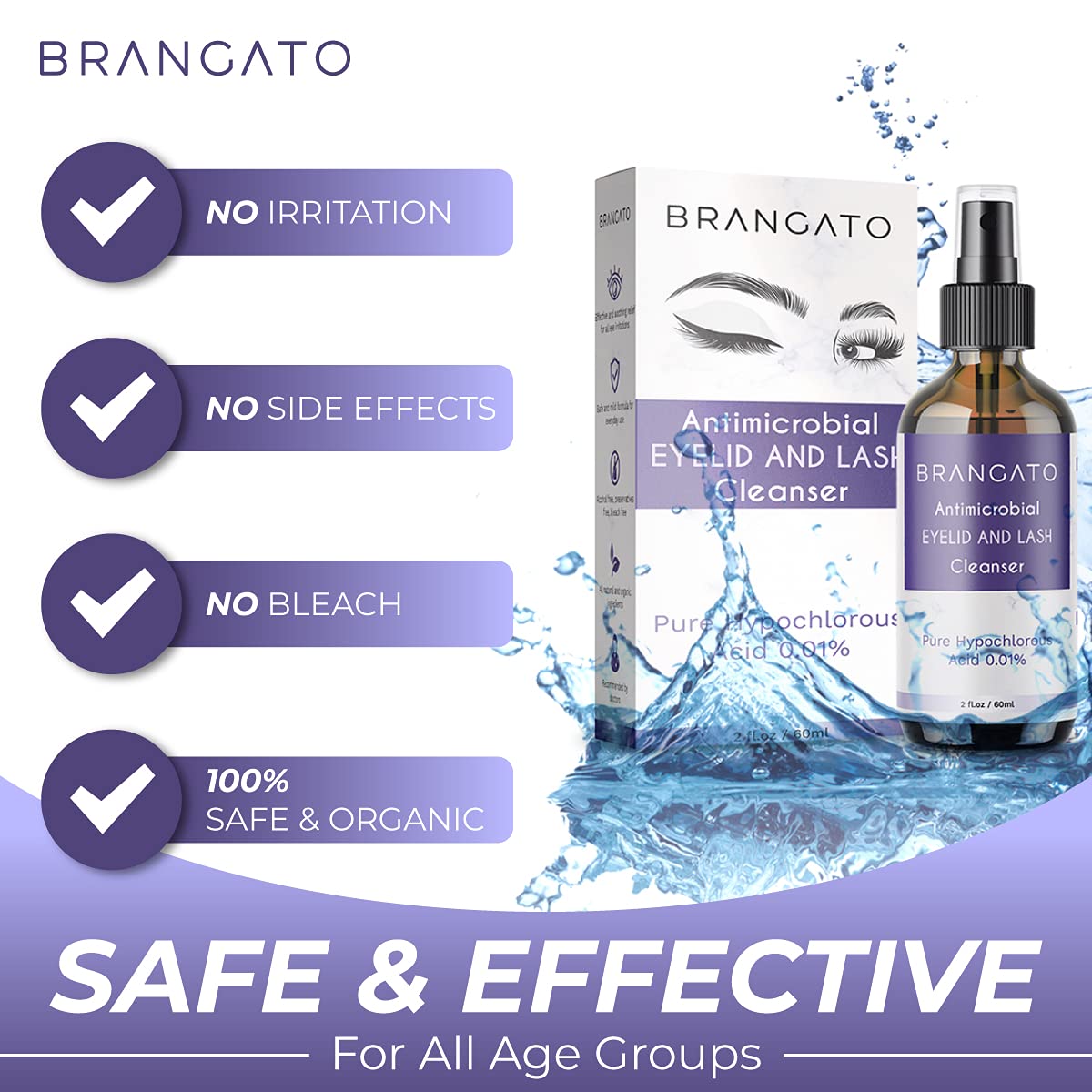 Buy Brangato Eyelid and Lash Cleanser Dry Eye Relief, Stye and