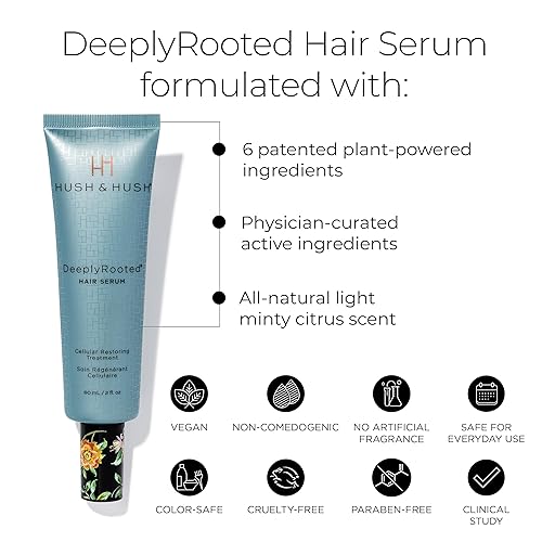 Miniatura 2 de Hush & Hush DeeplyRooted Hair Serum - Tratamiento restaurador celular para cabello fino y envejecido, productos para el cuidado del cabello a base