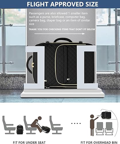 Miniatura 5 de FIUAIE Mochila de viaje grande, Negro -