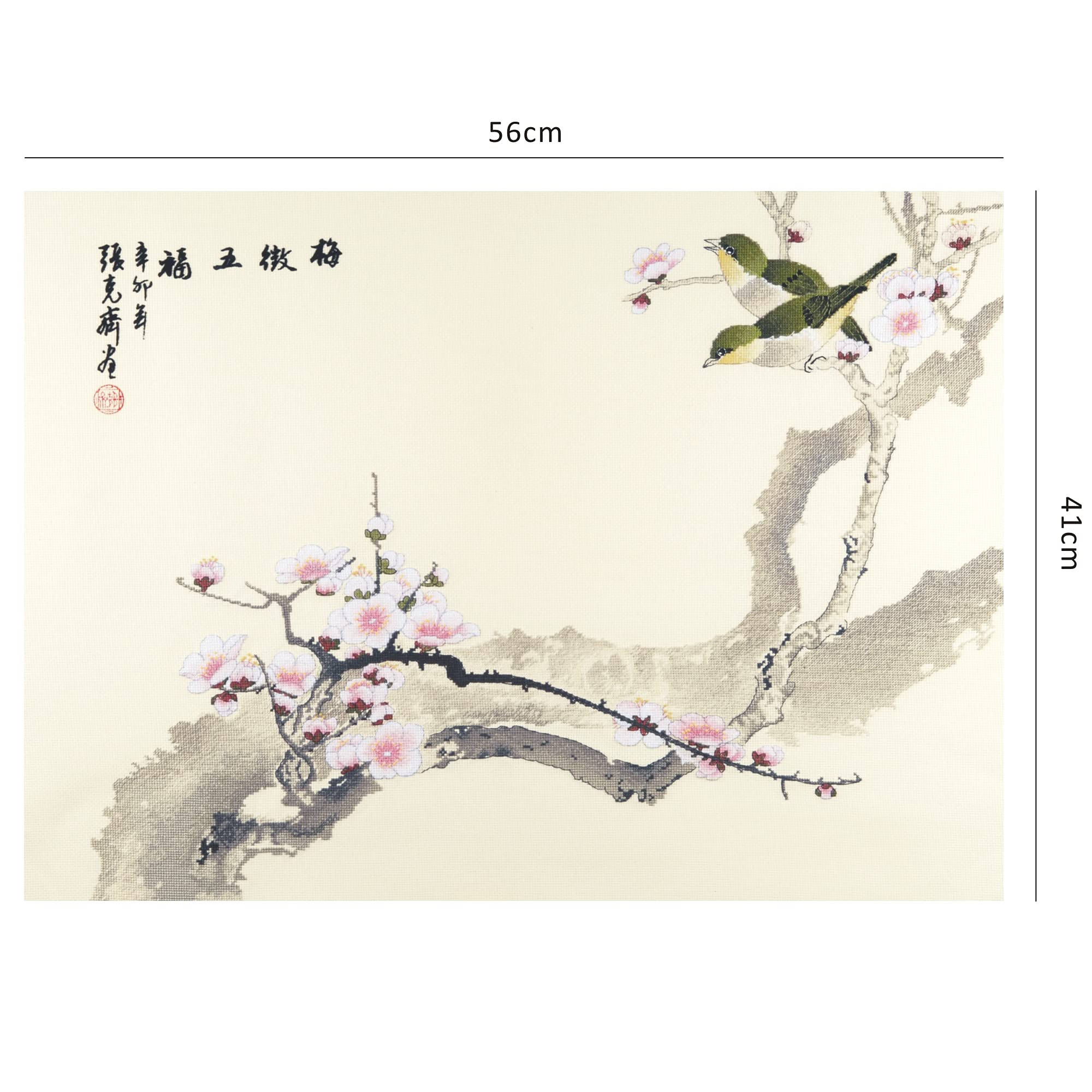 Amazon.co.jp: Xiu Crafts カウントクロスステッチキット - 梅の花