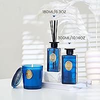 Vista 6 de M&SENSE Juego de difusor de varillas grande de 6.3 onzas Difusor de aceite de aroma nocturno de verano con varillas Aceite esencial no tóxico