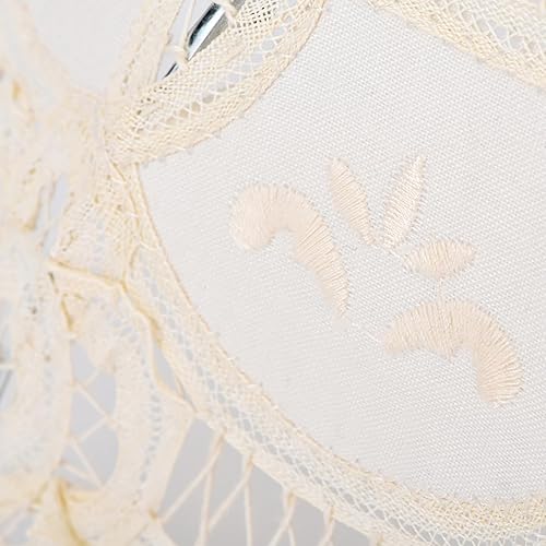 Miniatura 2 de TOPINCN Bridal Umbrella Wedding Umbrella Lace for Lace Umbrella Prop Banquet Umbrella Racks (beige trumpet)
