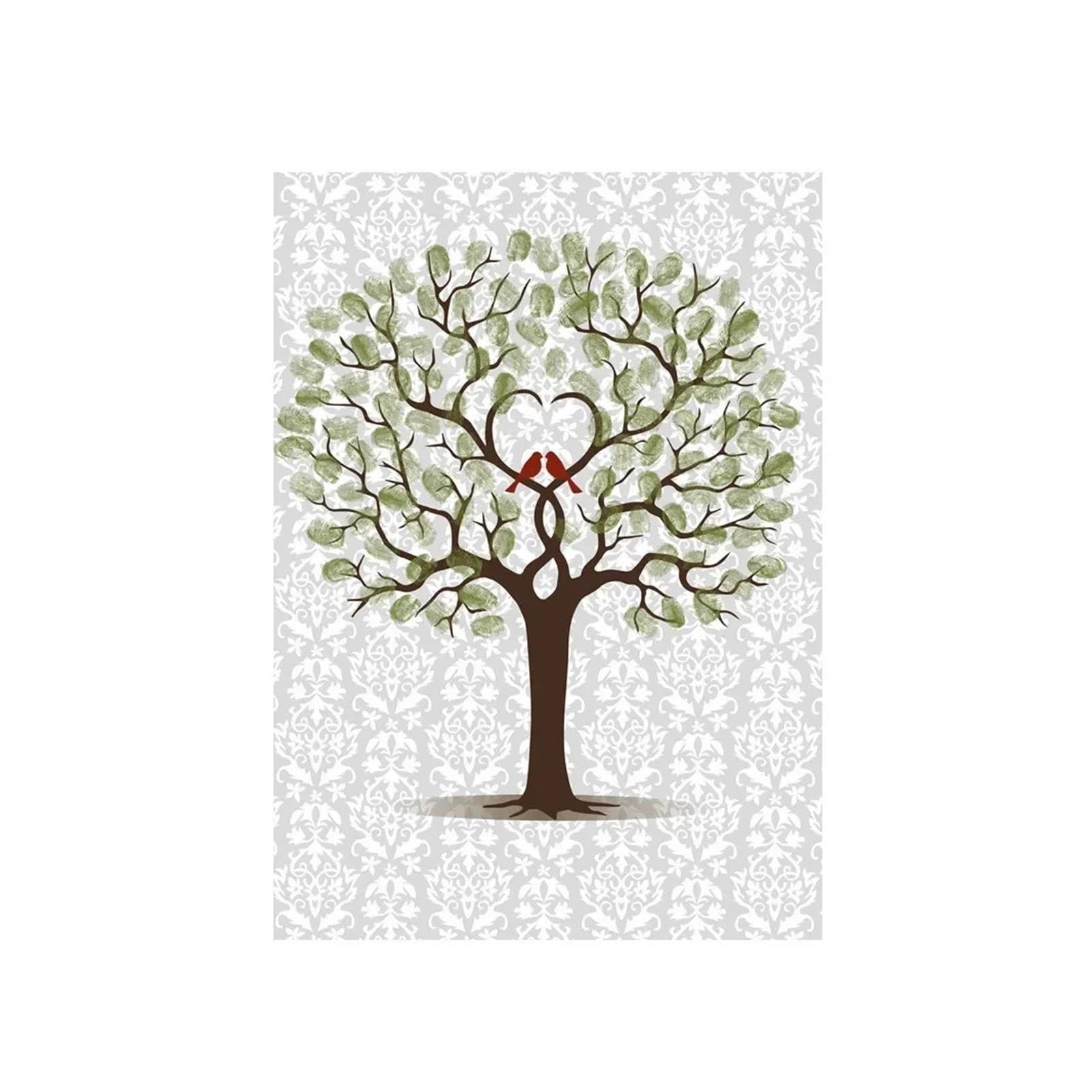 2 pezzi albero impronte digitali personalizzato for libro degli ospiti