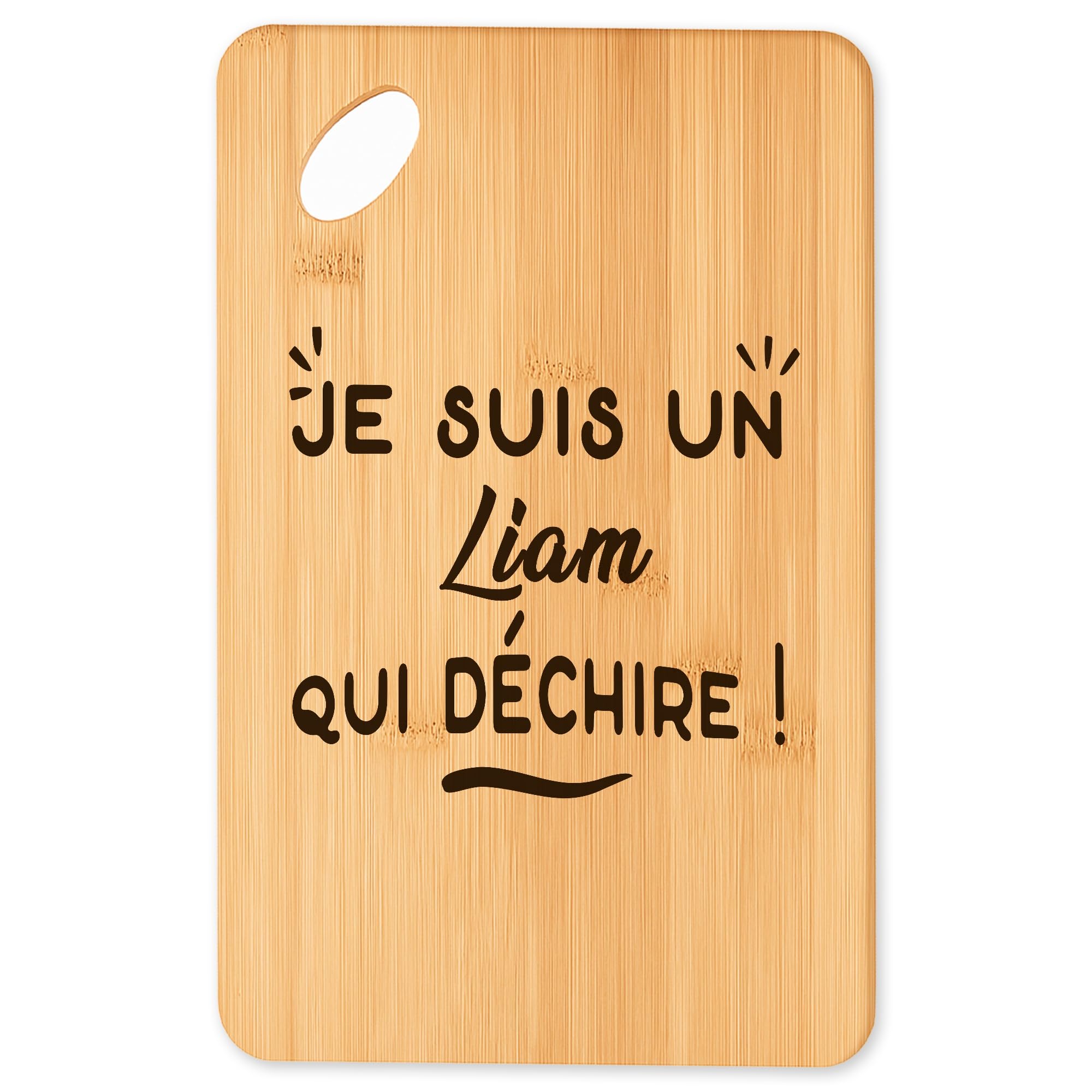 Planche à découper Liam qui déchire : le cadeau original en bambou