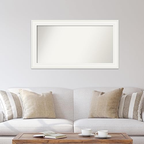 Miniatura 4 de Amanti Art Espejo personalizado, espejo de baño blanco Ridge, espejo de pared o espejo de tocador de baño sobre el fregadero (27.5 x 49.5 pulgadas),