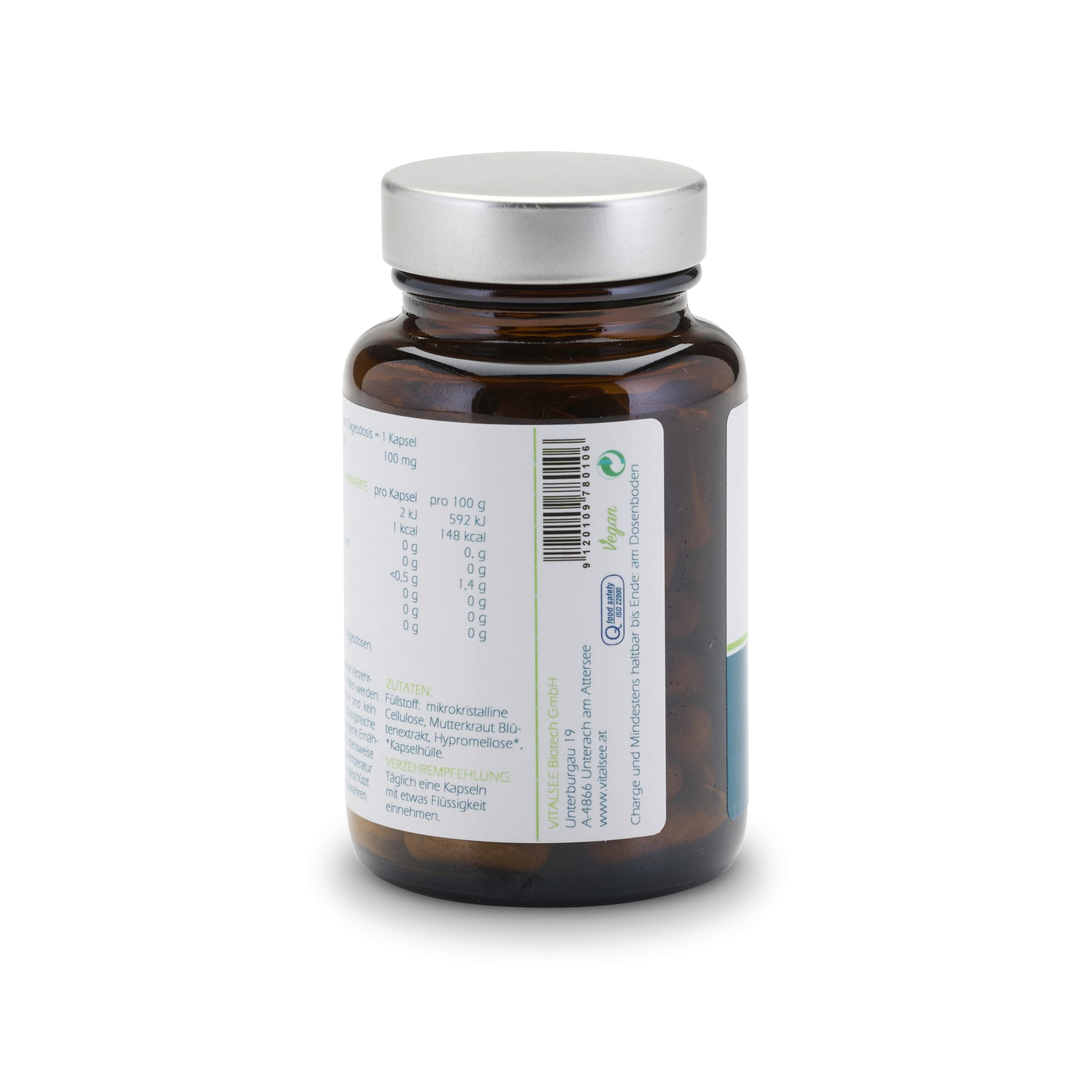 TANACETUM parthenium 100 Extrakt – 90 vegane Kapseln – Mutterkraut-Extrakt – glutenfrei, laktosefrei, ohne Zusätze – im Glas